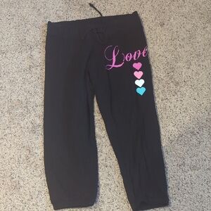 Black Love Heart Pants
